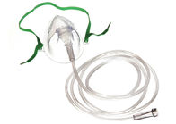 جهاز طبي يمكن التخلص منه PVC قناع الأكسجين بسيط اللون الشفاف